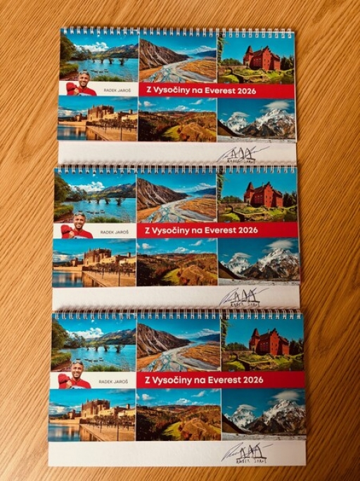 Soutěž o stolní kalendáře horolezce Radka Jaroše s podpisem