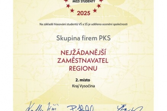Skupina firem PKS byla oceněna studenty